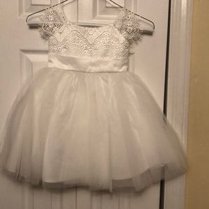 Little girl lace and tulle dress